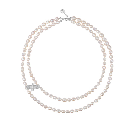Raven Pearl Necklace, luxury Scandinavian animal jewelry, handcrafted in Stockholm by Carolinne B