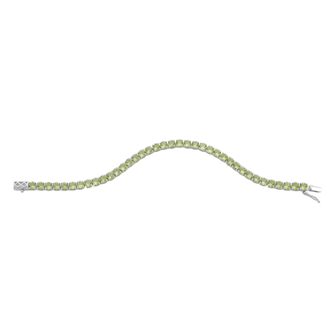 Green beaded bracelet on a white background