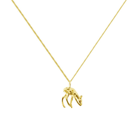 Deer Necklace, luxury Stockholm jewelry, Scandinavian animal jewelry, handmade by Carolinne B