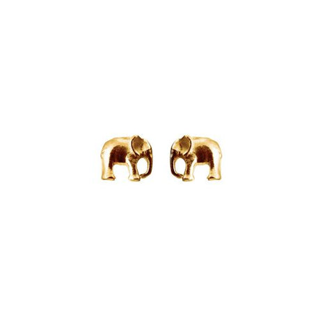 Elephant Earrings in 18K gold, handcrafted animal-inspired statement jewelry – Carolinne B, Made in Stockholm