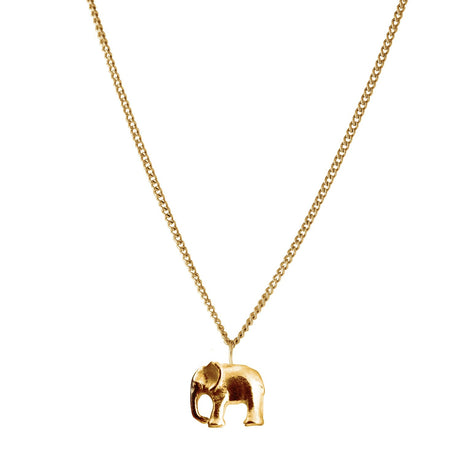 Elephant Necklace in 18K gold, handcrafted animal-inspired statement jewelry – Carolinne B, Made in Stockholm