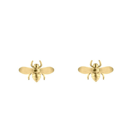 Artisan 18 k gold plated on silver bee earrings, unique handmade jewelry, ideal for nature lovers, Little Icons of nature