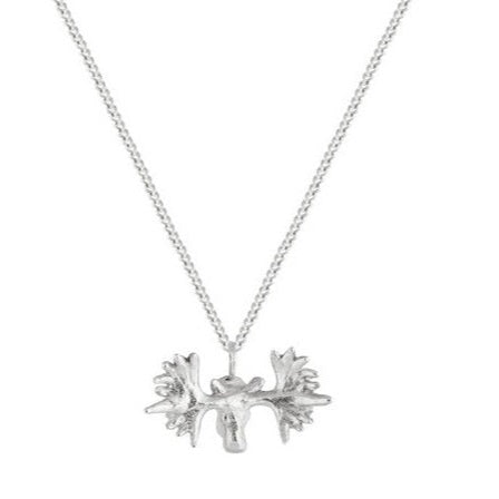 Moose Necklace, luxury Stockholm jewelry, Scandinavian animal jewelry, handmade by Carolinne B