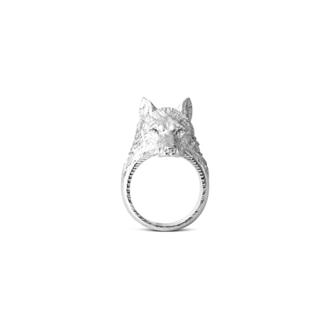 Wolf Ring, luxury Swedish jewelry, Scandinavian animal jewelry, handmade in Stockholm by Carolinne B