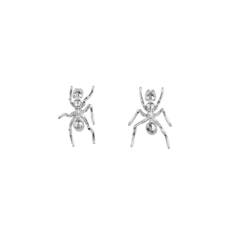 Silver ant earrings, Little Icons of Nature handmade jewelry by Carolinne B