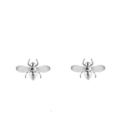 Artisan silver bee earrings, unique handmade jewelry, ideal for nature lovers, Bloom With Love